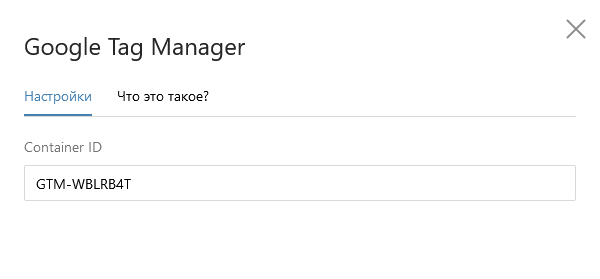 Google Tag Manager куда вставить идентификатор BmShop